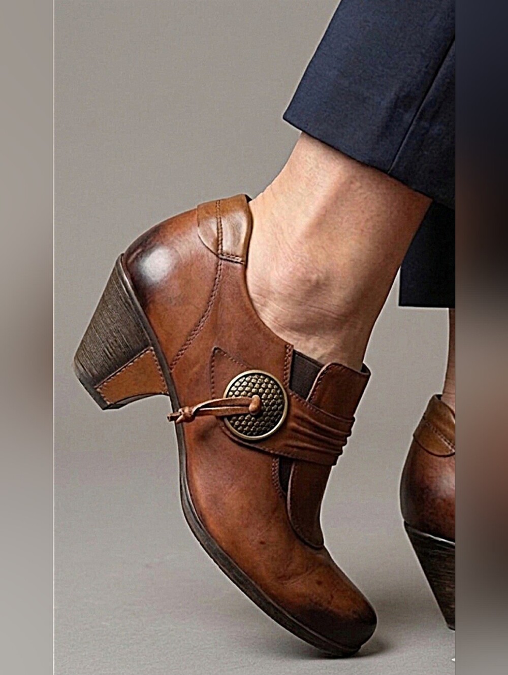 Remonte Dorndorf Leather Ankle Booties Shoes Fall / Sz EUR42 = US10 / Tan